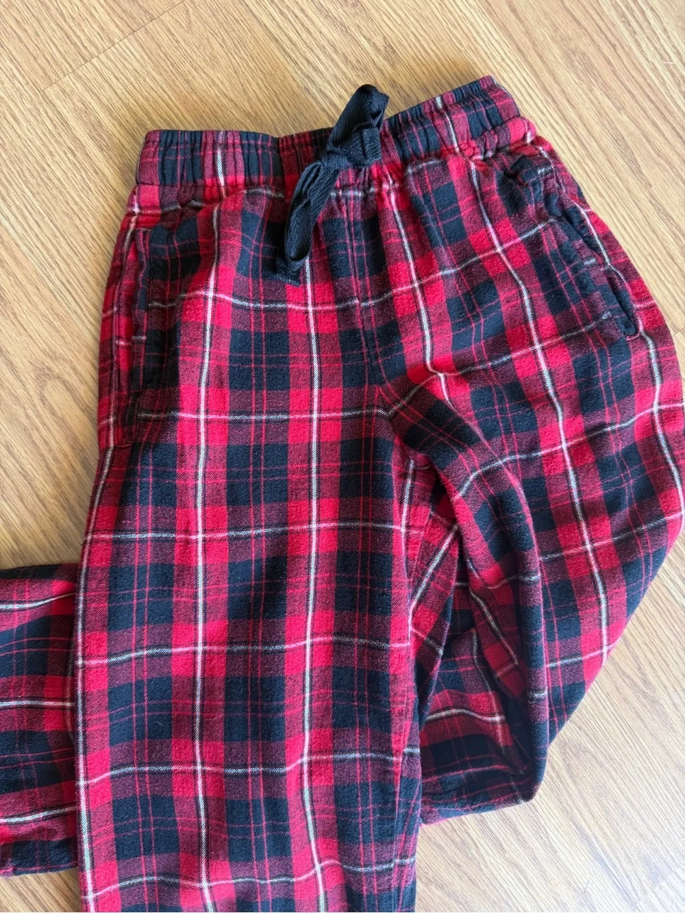 🟢3/$15 Boxercraft Boys S (6-8) Red Black Plaid Flannel Pajama Pants 🎄
